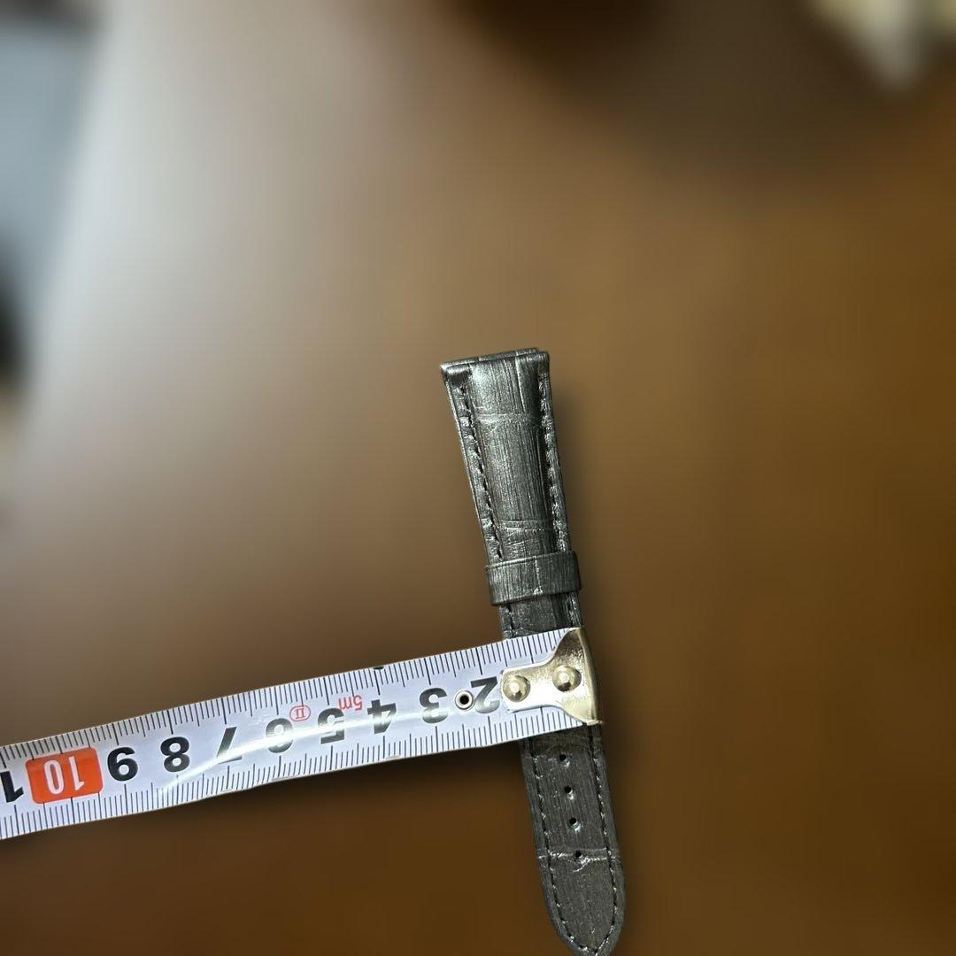 最終値下げ新品ブレゲ　クロコダイル型押し レザーベルト