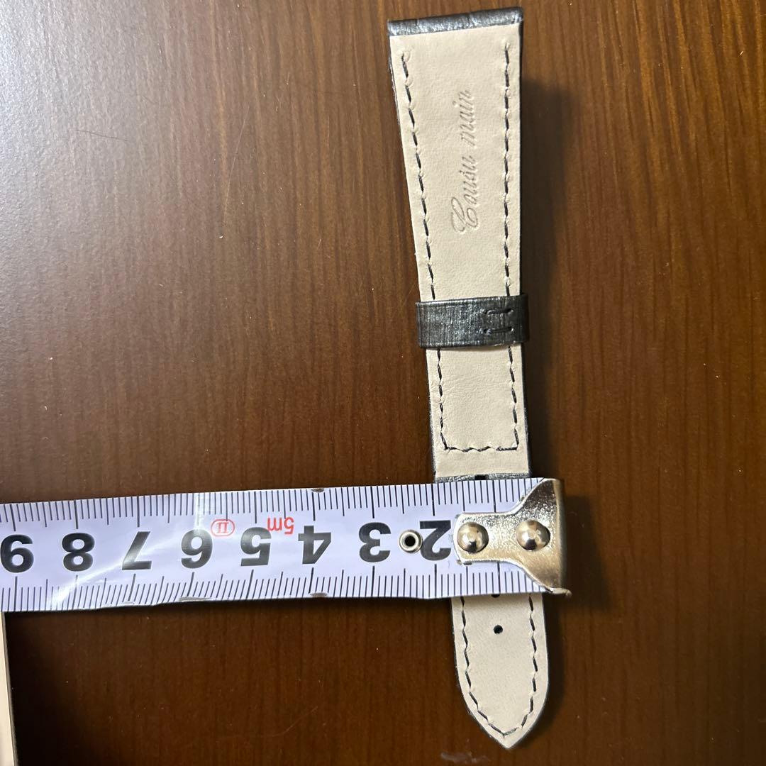 最終値下げ新品ブレゲ　クロコダイル型押し レザーベルト