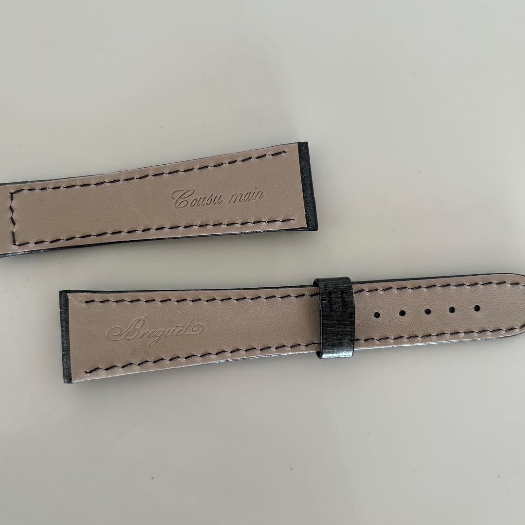 最終値下げ新品ブレゲ　クロコダイル型押し レザーベルト