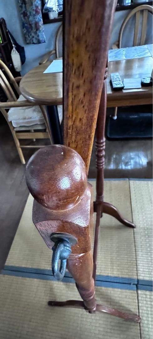 オーバル型 姿見 全身鏡 ミラー 当時物 ヴィンテージ クラッシック ブラウン