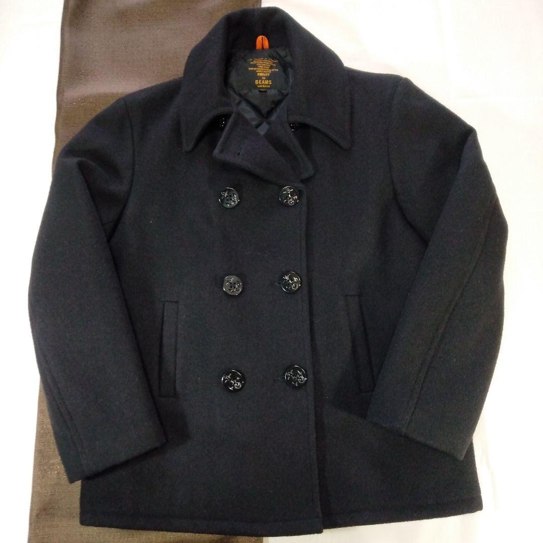 ビームス　フィデリティ　Pコート　　　ブラック