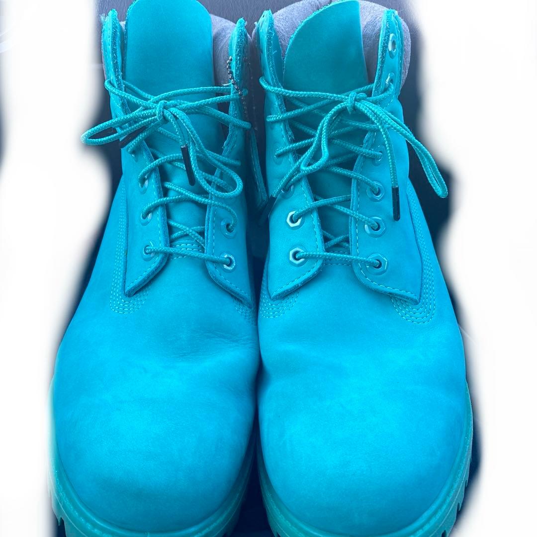 【レア】Timberland ブルーグリーン29cm メンズ 大きいサイズ