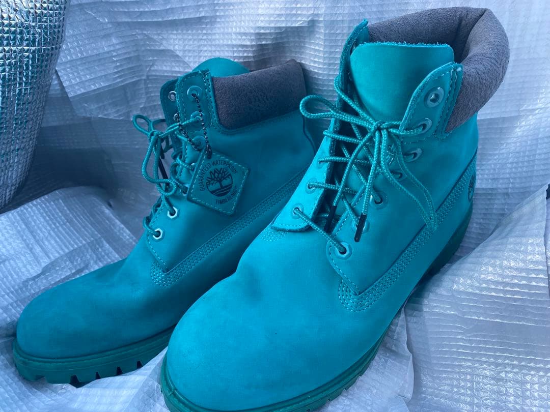 【レア】Timberland ブルーグリーン29cm メンズ 大きいサイズ