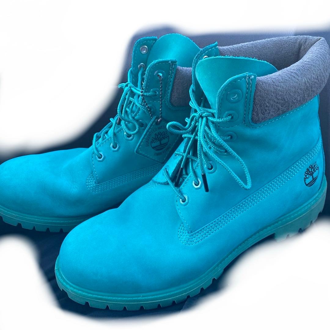 【レア】Timberland ブルーグリーン29cm メンズ 大きいサイズ