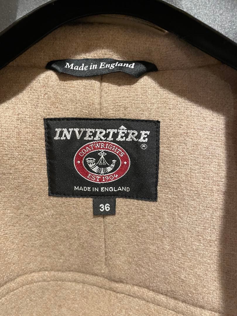 極美品 INVERTERE ウールヘリンボーン ロング ダッフルコート 90’s