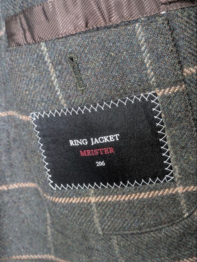 リングヂャケット マイスター206 ジャケット カシミア100 人気サイズ46