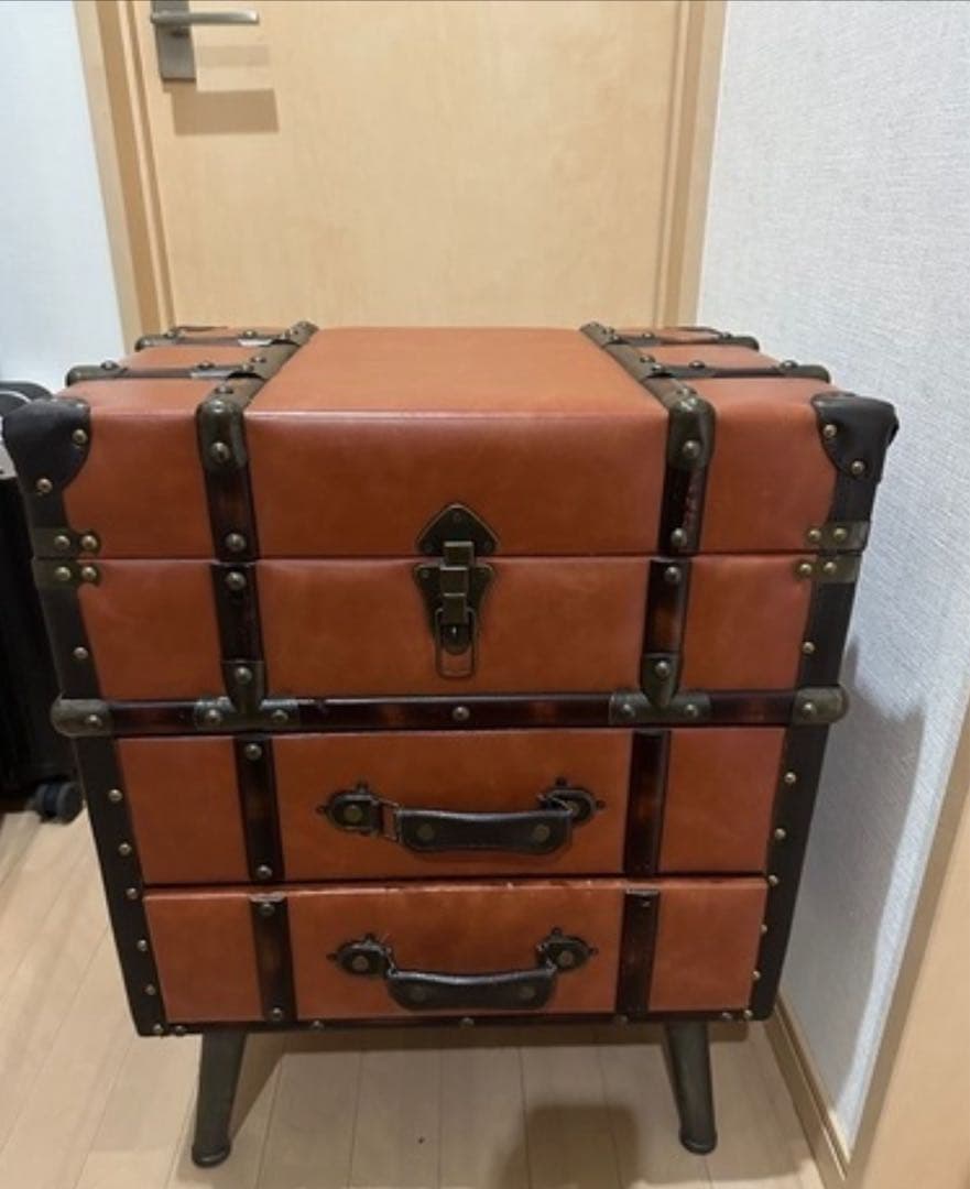 トランク型チェスト 収納ボックス レトロ ボックスチェスト ヴィンテージ風