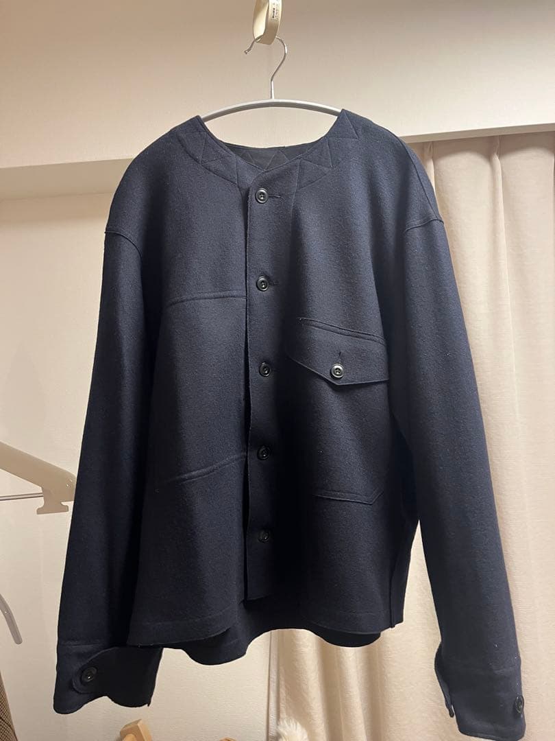 HAVERSACKハバーサック　ウール ノーカラージャケット Mサイズ