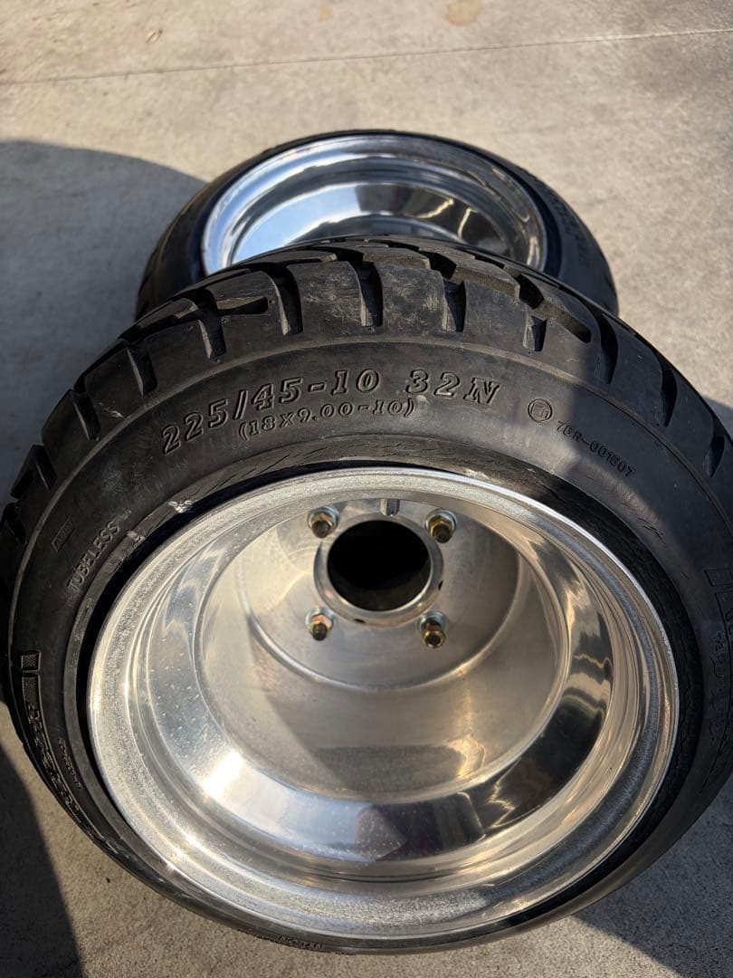 225/45-10 ジャイロキャノピー　ホイールとスペーサーセット