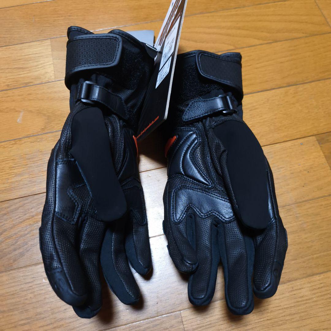 HYOD　ヒョウドウバイク用プロテクター付きグローブ 黒/オレンジ Mサイズ