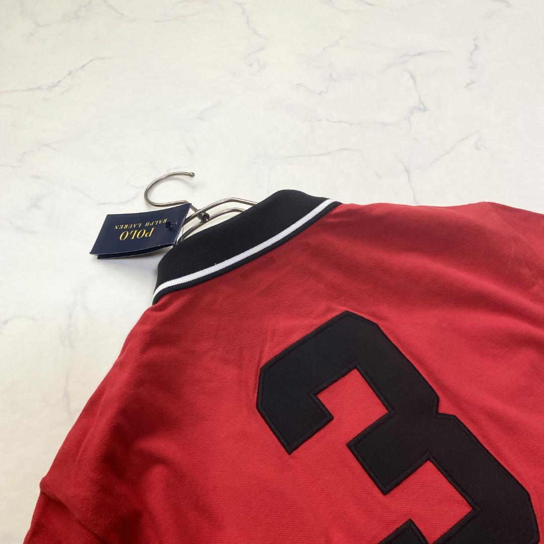 タグ付き✨ポロラルフローレン ポロシャツ 現行 ビッグポニー 赤 L