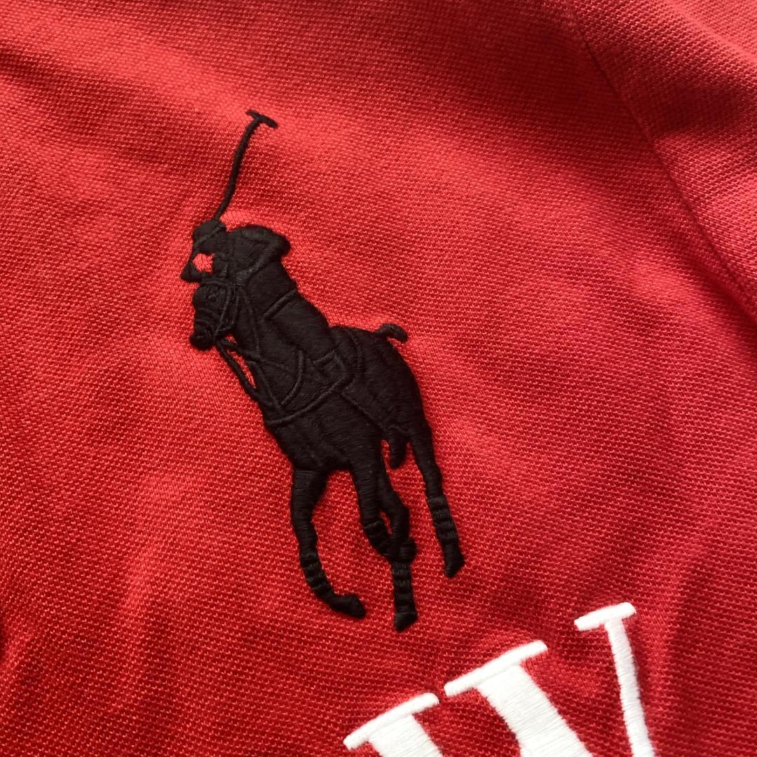 タグ付き✨ポロラルフローレン ポロシャツ 現行 ビッグポニー 赤 L