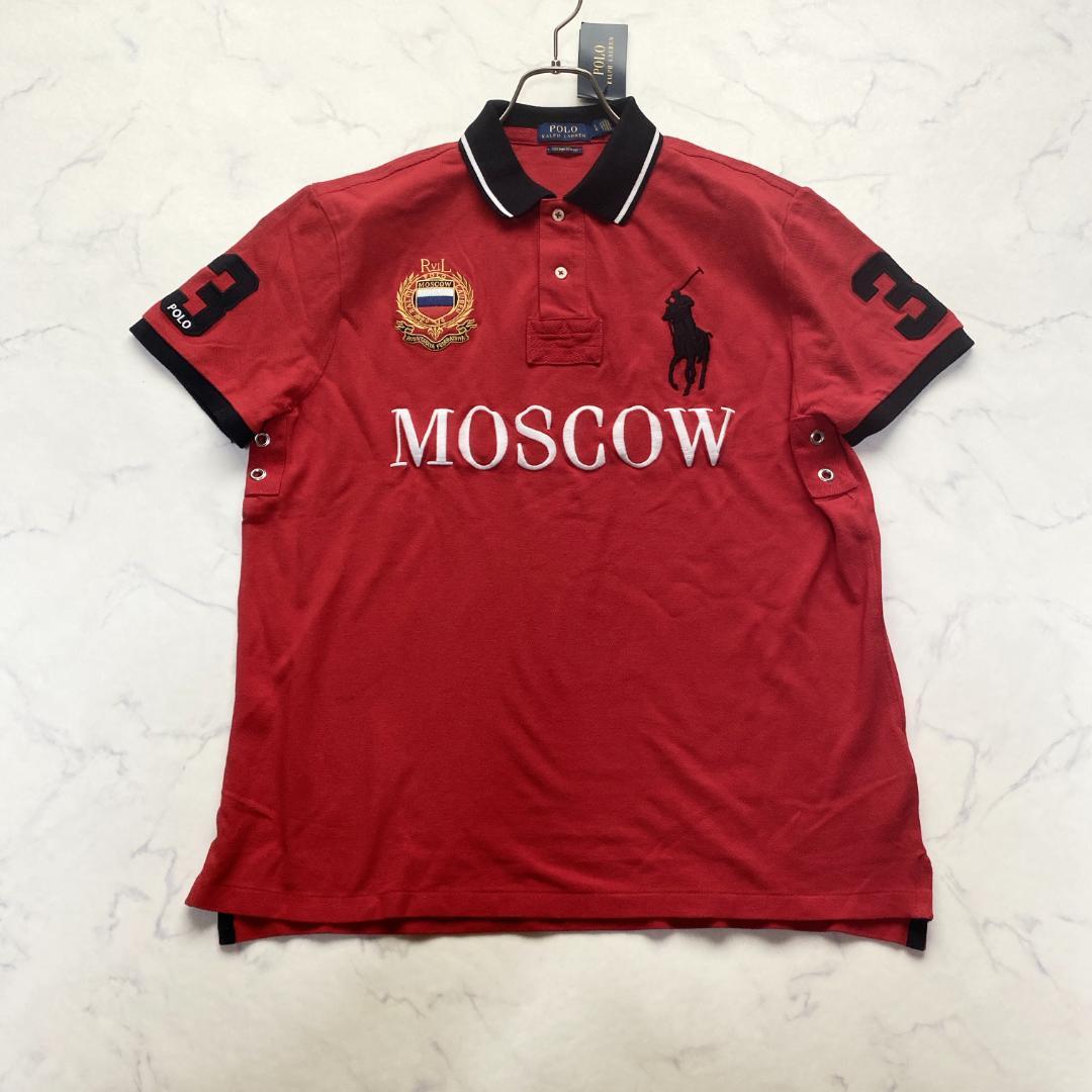 タグ付き✨ポロラルフローレン ポロシャツ 現行 ビッグポニー 赤 L
