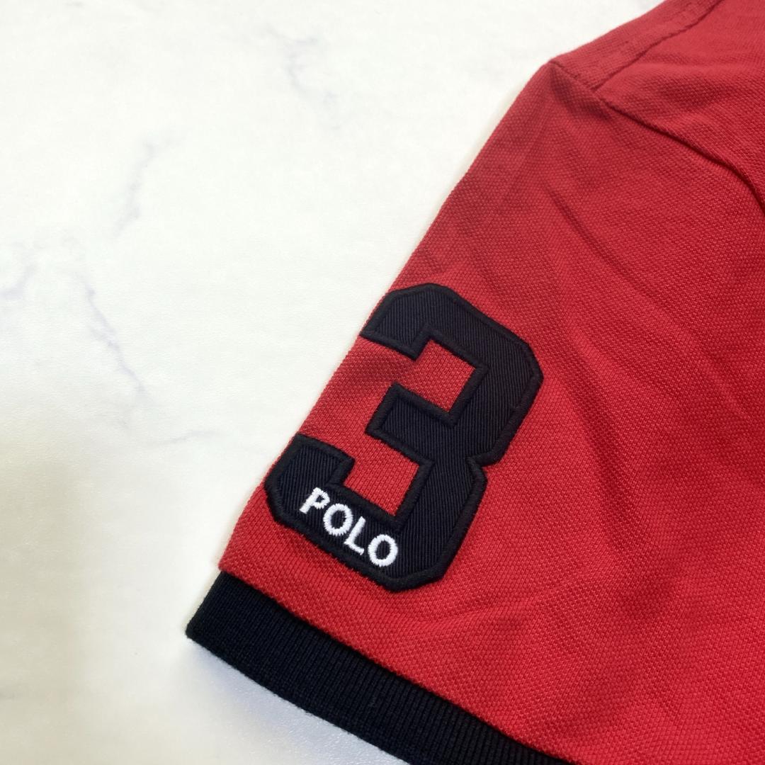 タグ付き✨ポロラルフローレン ポロシャツ 現行 ビッグポニー 赤 L