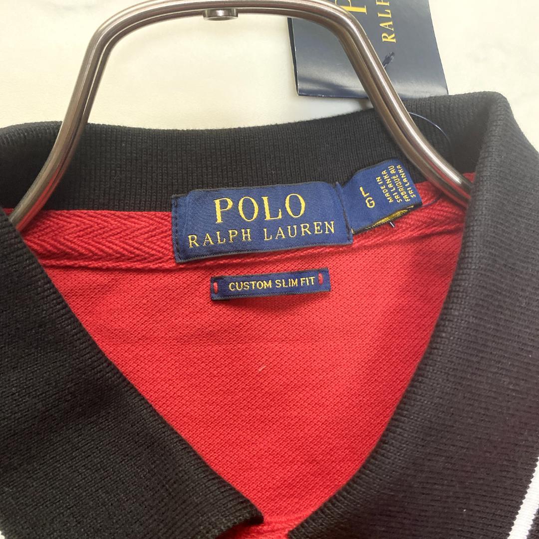 タグ付き✨ポロラルフローレン ポロシャツ 現行 ビッグポニー 赤 L