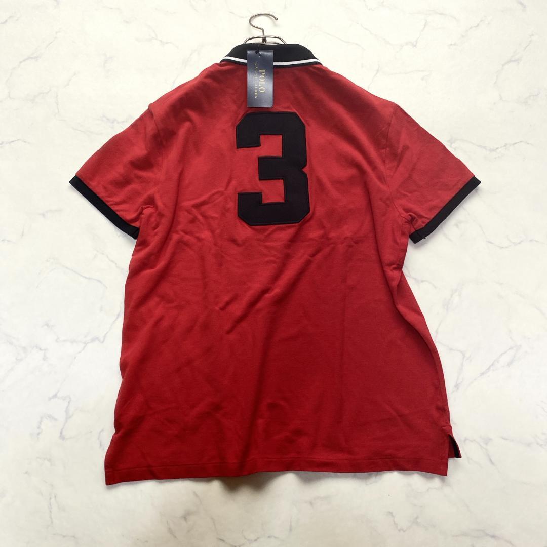 タグ付き✨ポロラルフローレン ポロシャツ 現行 ビッグポニー 赤 L