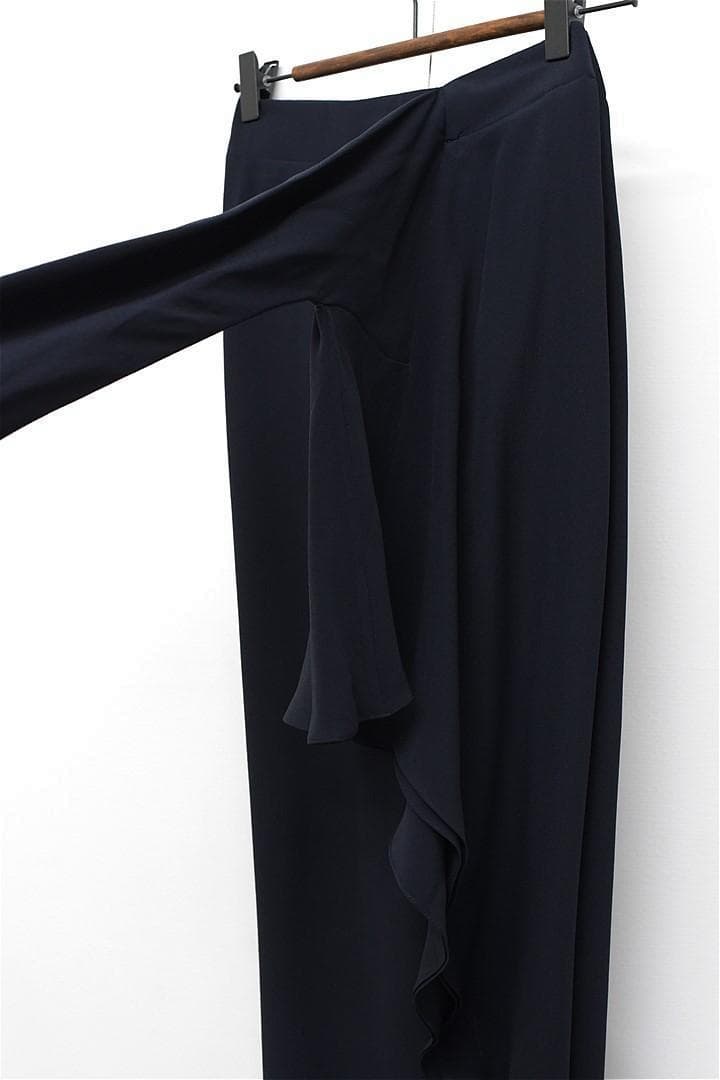 HGBT223/未使用 Chloe ストレートレッグパンツ ラッフル付き シルク