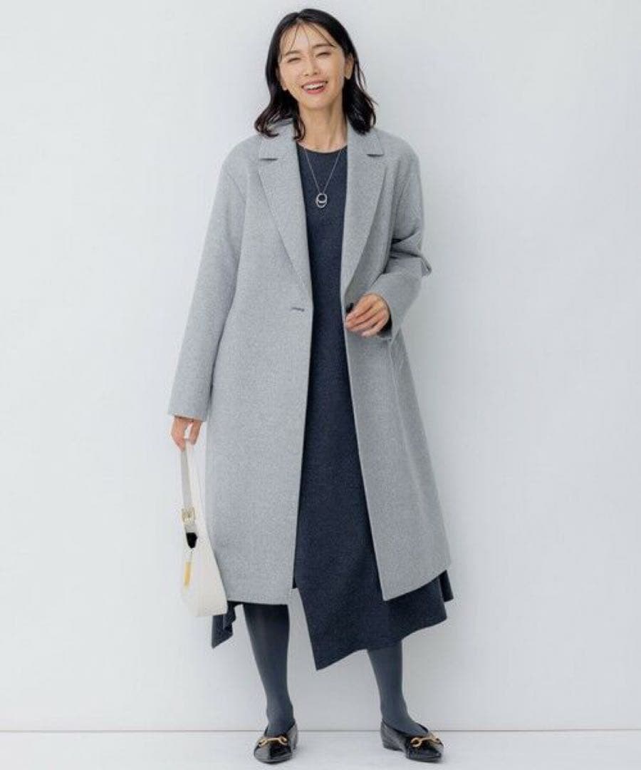 ｊｍｔ-040731様 23区 カシミヤ チェスターコート 40 L グレー