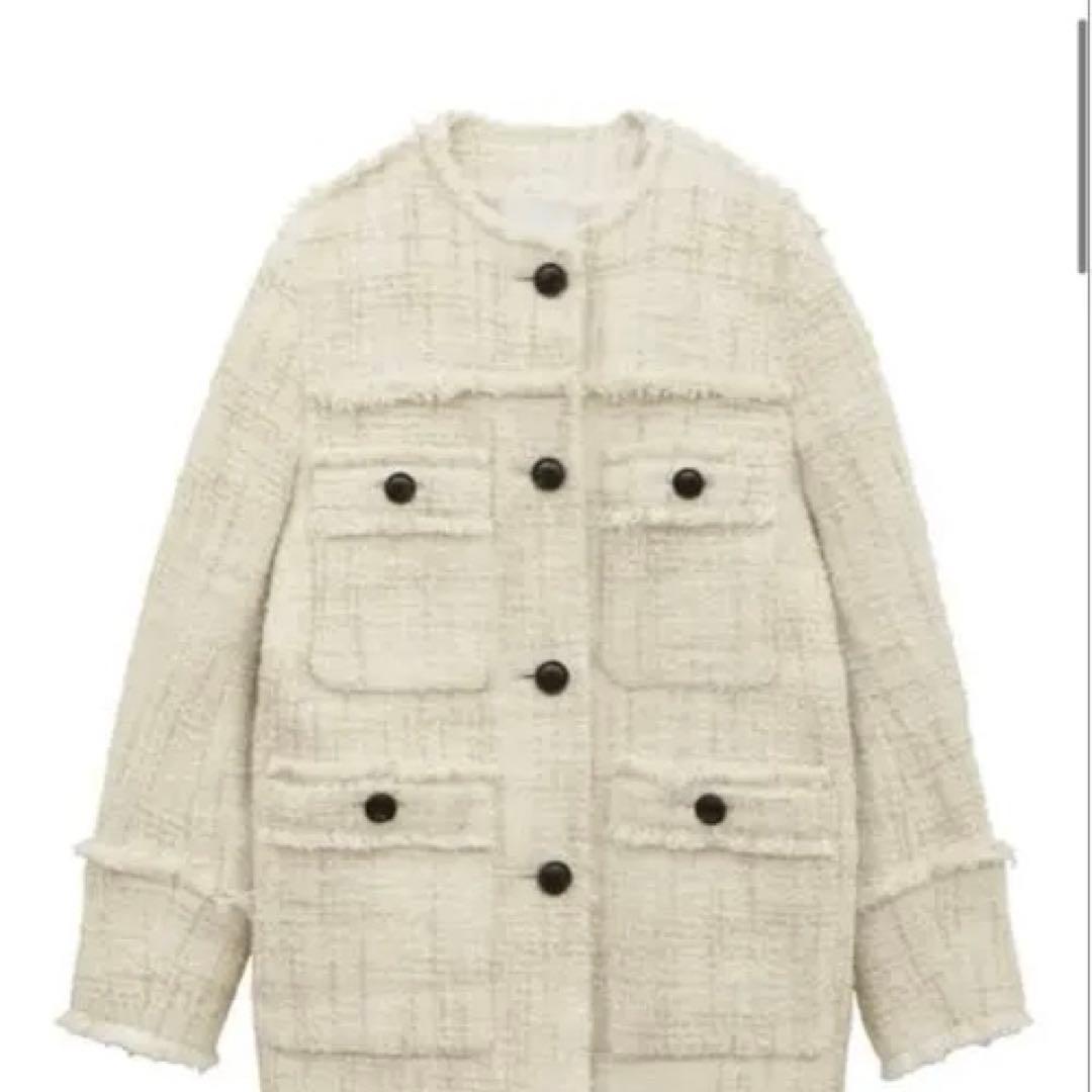 CLANE ノーカラーツイードジャケット サイズ1
