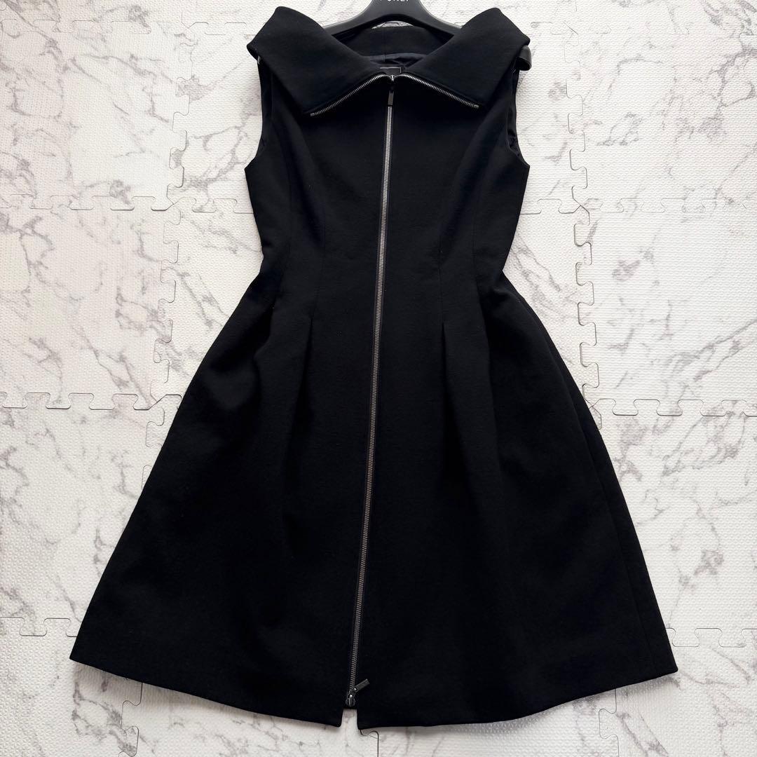 美品♡ フォクシー 2way フロントファスナー ワンピース ジレ 黒 38