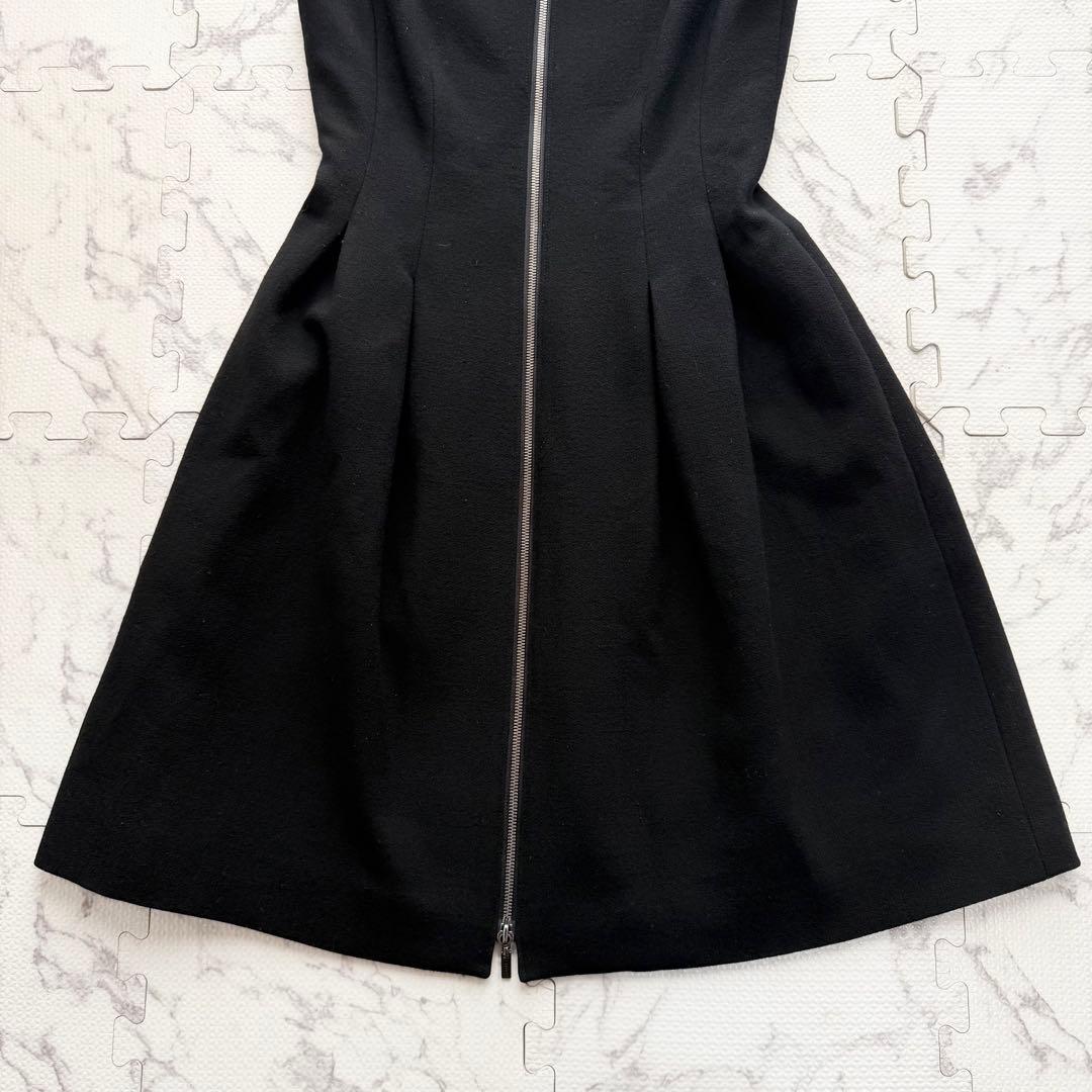 美品♡ フォクシー 2way フロントファスナー ワンピース ジレ 黒 38