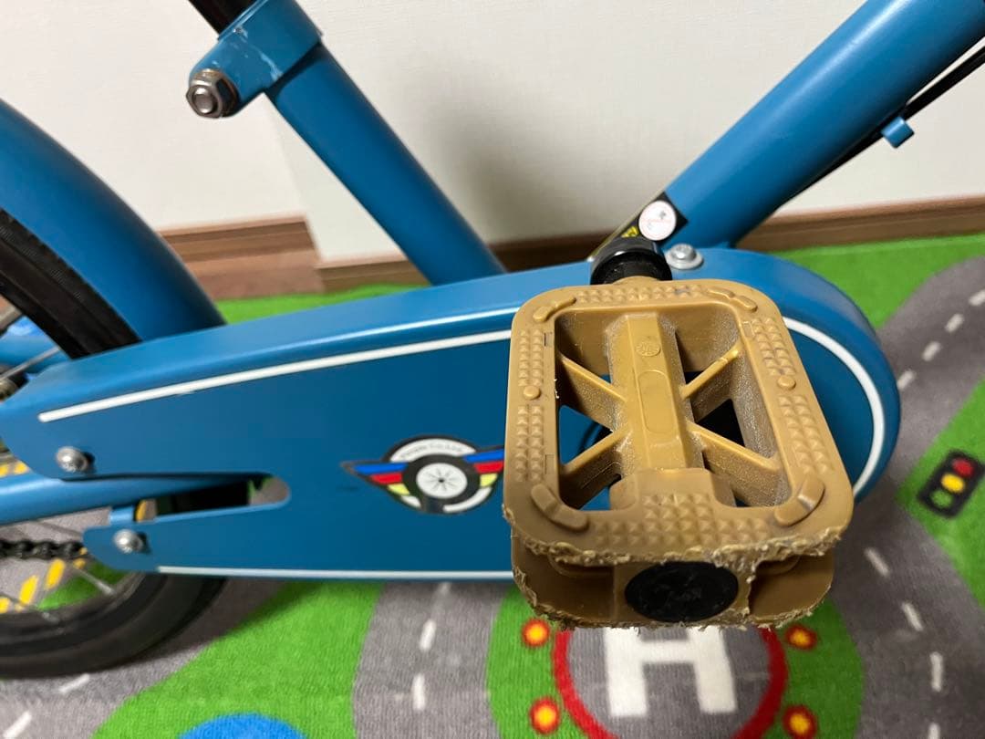 People 幼児用自転車 バスケット付き 青　18インチ