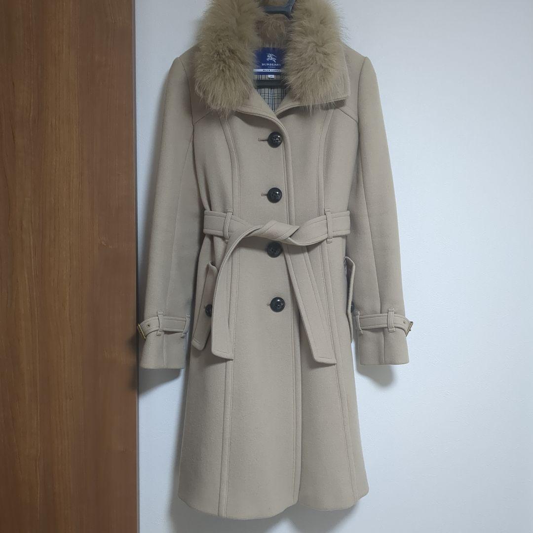 BURBERRY BLUE LABEL フォックスファーコート 40