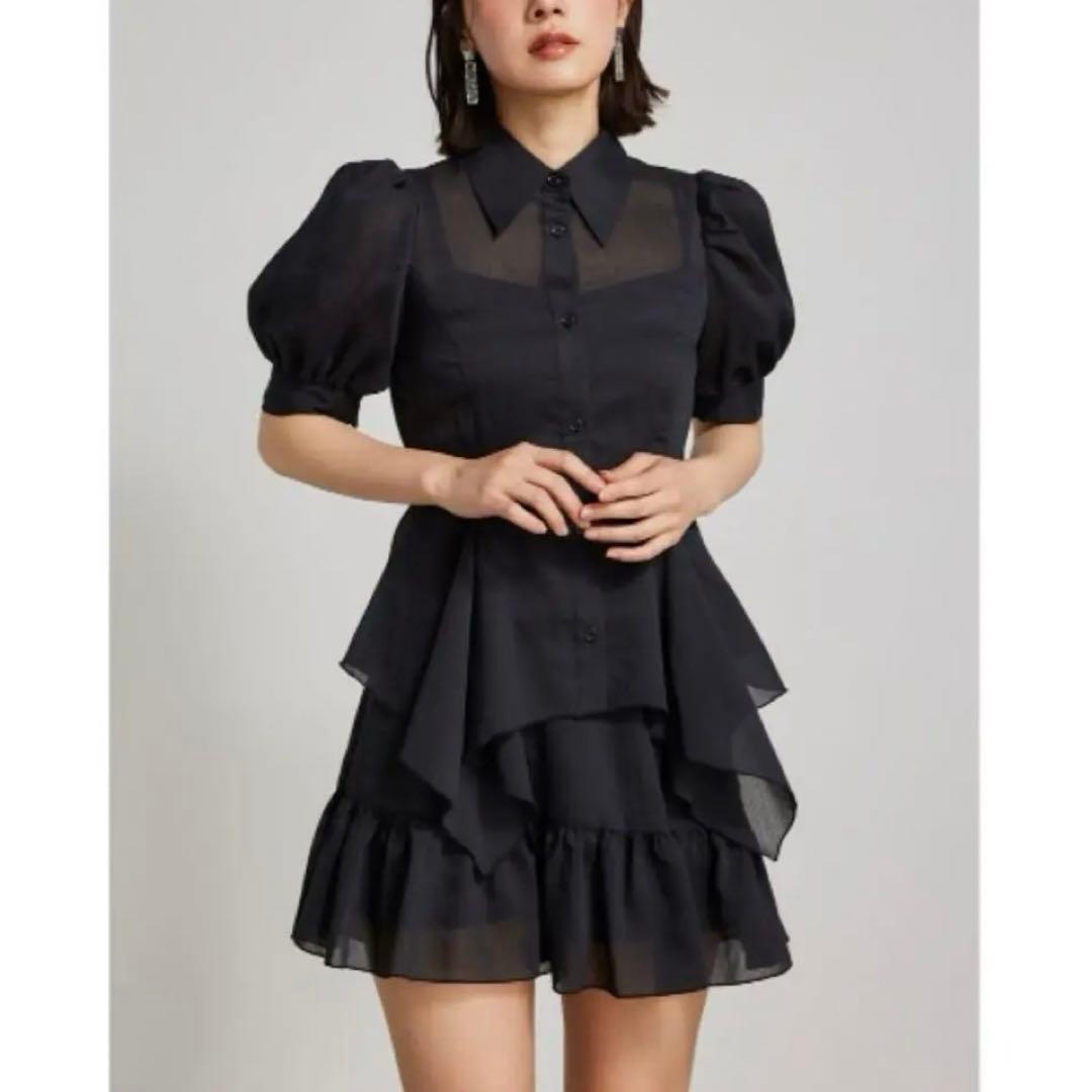 rienda ハンカチーフヘムシャツ マーメイドラインスコショートパンツ