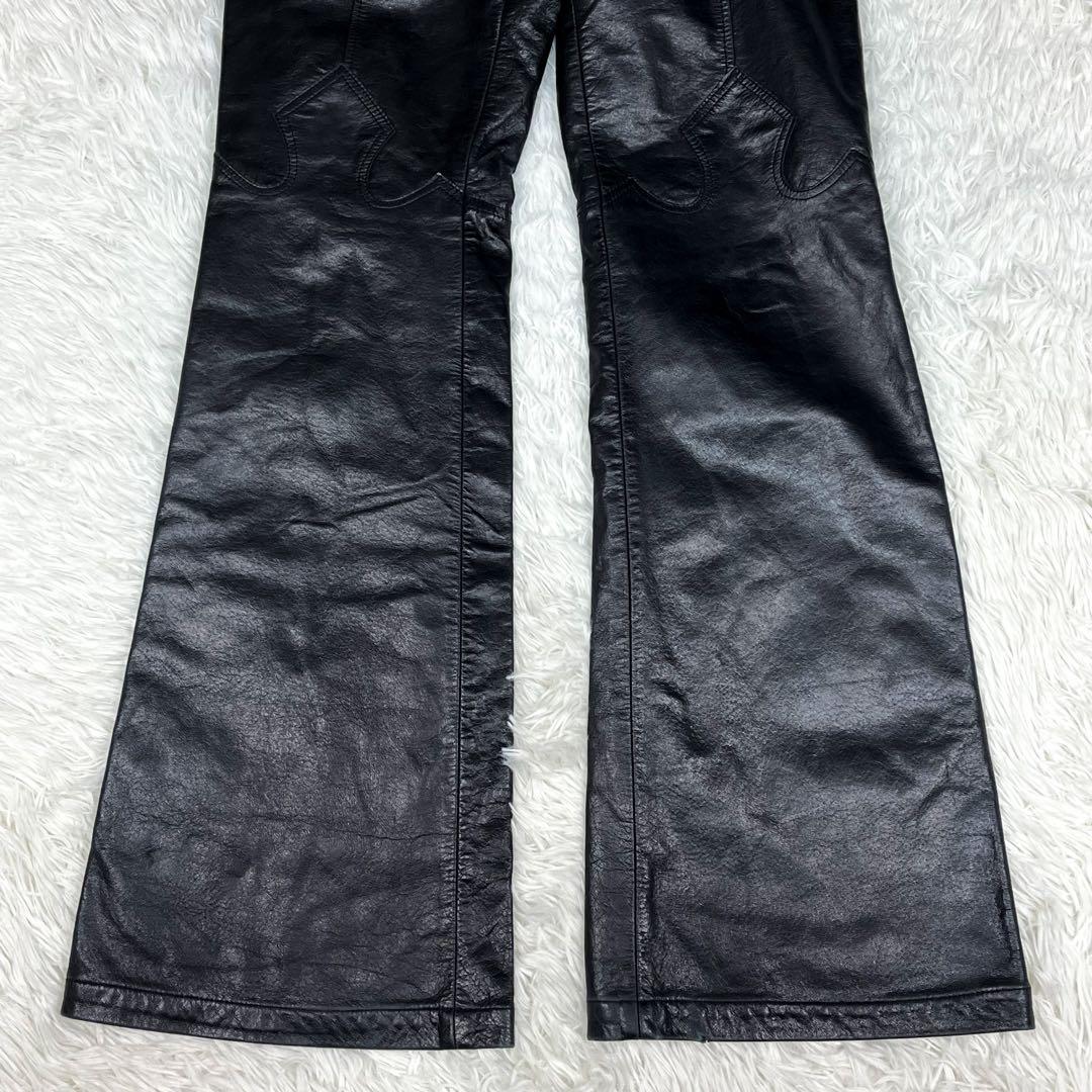 超希少 美品トルネードマート 十字架デザイン レザーパンツ フレア アーカイブ