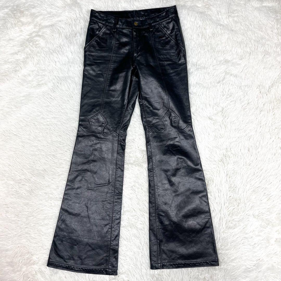 超希少 美品トルネードマート 十字架デザイン レザーパンツ フレア アーカイブ
