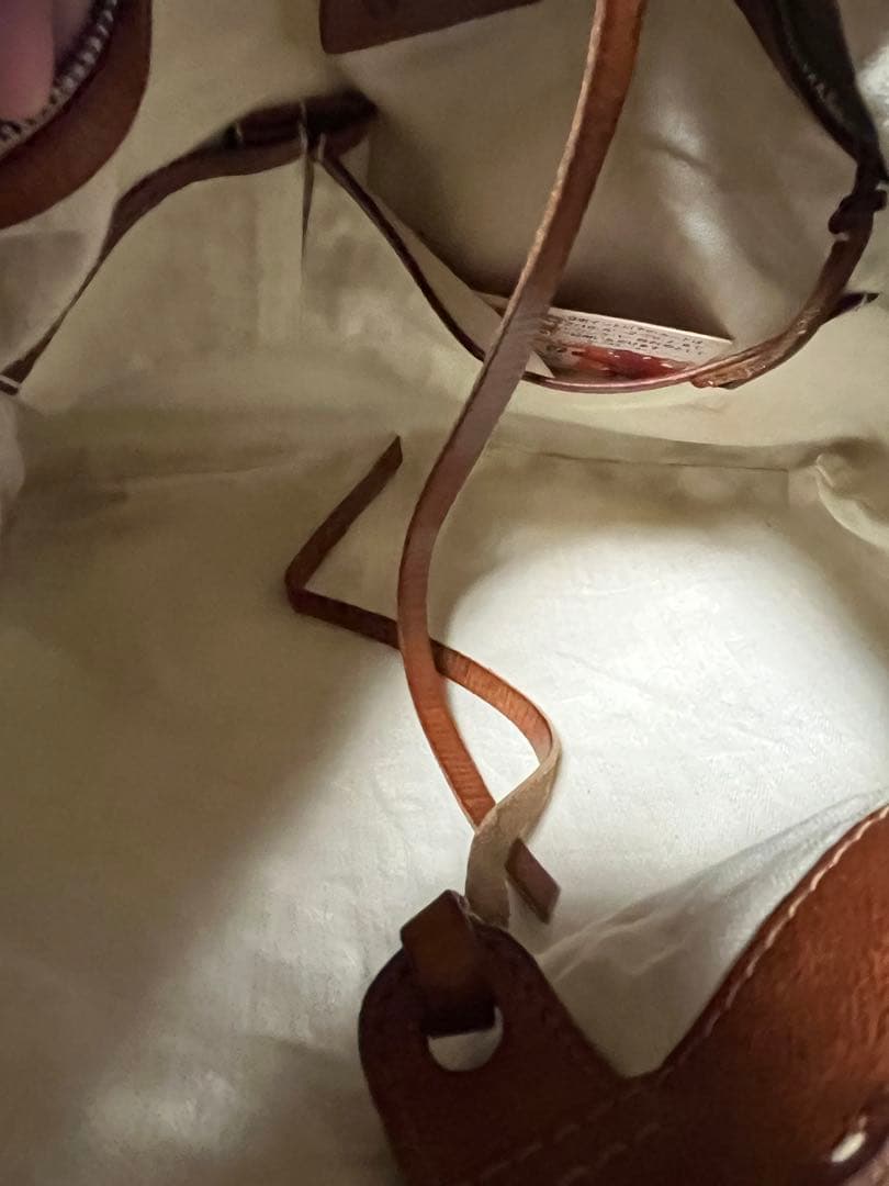 genten ゲンテン　ユーフラテス 茶色 ワンショルダー 工具ロゴ 希少