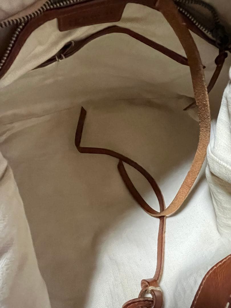 genten ゲンテン　ユーフラテス 茶色 ワンショルダー 工具ロゴ 希少