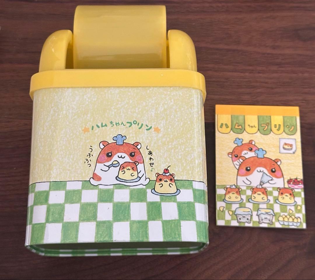 【当時物】ハムちゃんプリン　ダストボックス　ミニメモ　クーリア　平成レトロ　希少