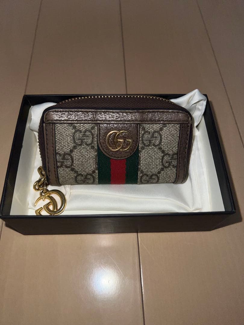 GUCCI グッチ　オフィディア　シェリーライン　ファスナー　キーケース