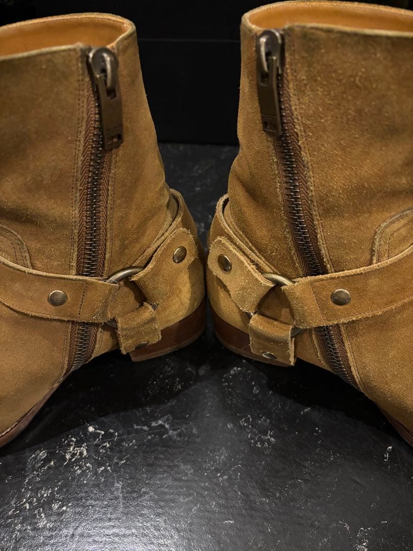 サンローランパリ 2013AW エディスリマン スウェード ヒールブーツ 40