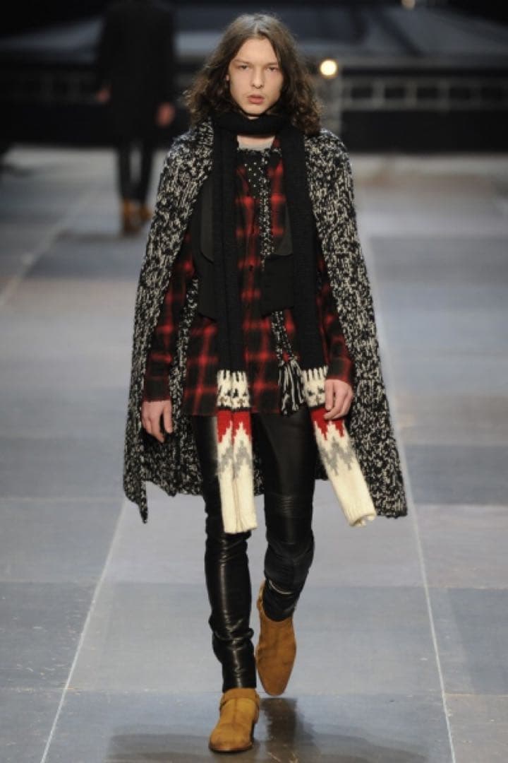 サンローランパリ 2013AW エディスリマン スウェード ヒールブーツ 40