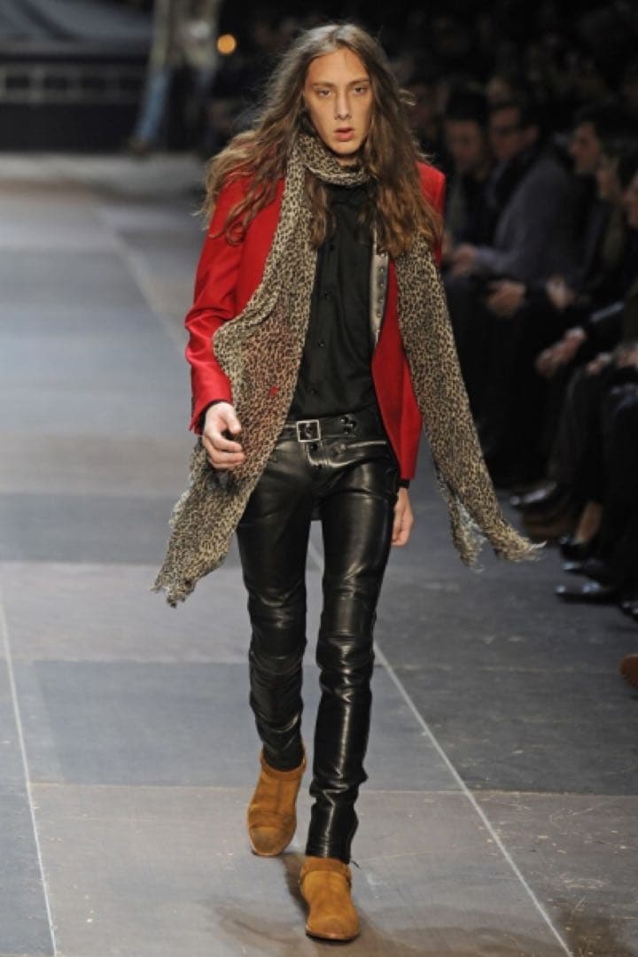 サンローランパリ 2013AW エディスリマン スウェード ヒールブーツ 40