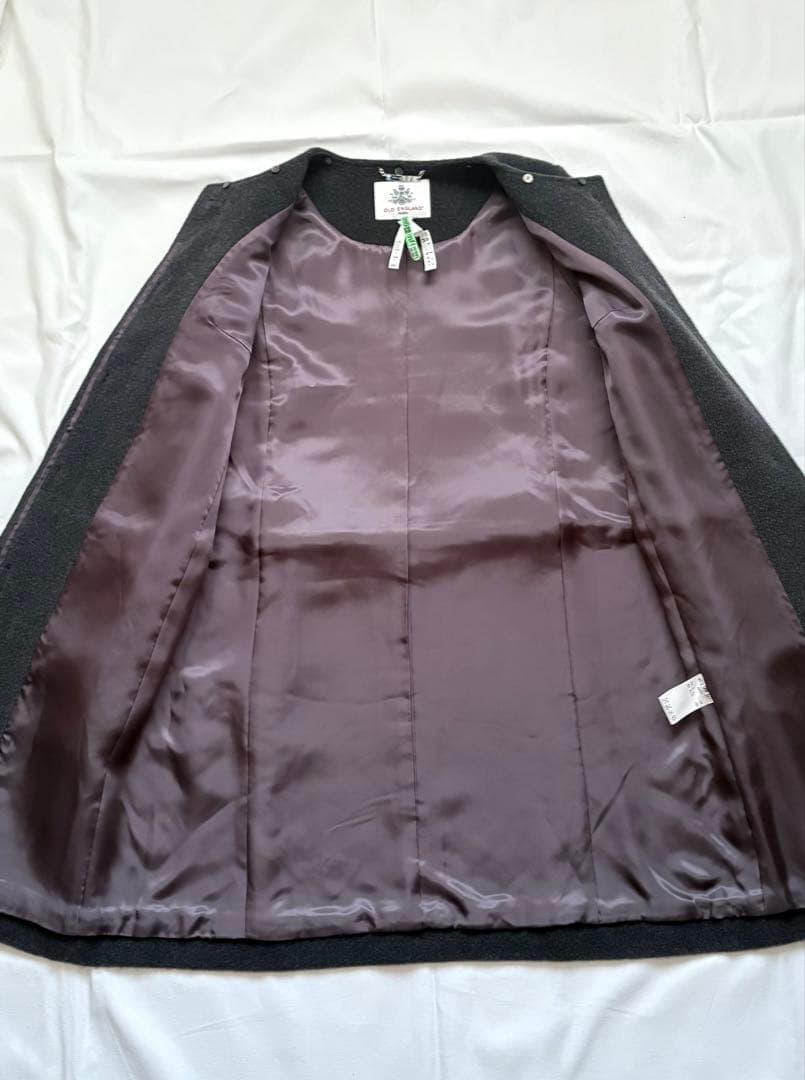 極美品 OLD ENGLAND スパニッシュウール コート 36 M グレー