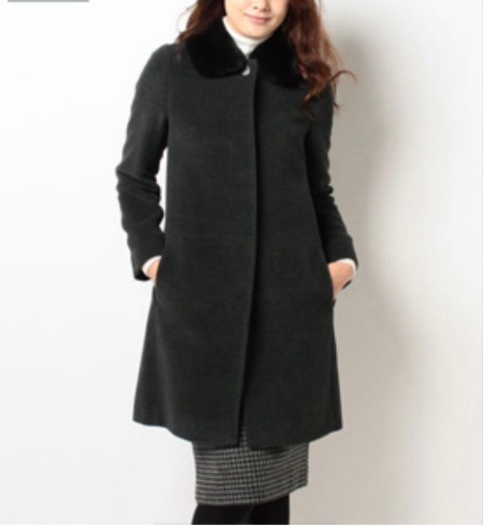 極美品 OLD ENGLAND スパニッシュウール コート 36 M グレー