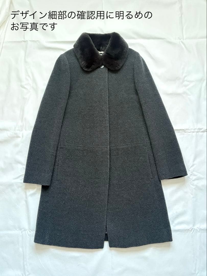 極美品 OLD ENGLAND スパニッシュウール コート 36 M グレー