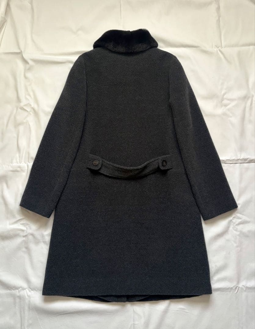 極美品 OLD ENGLAND スパニッシュウール コート 36 M グレー