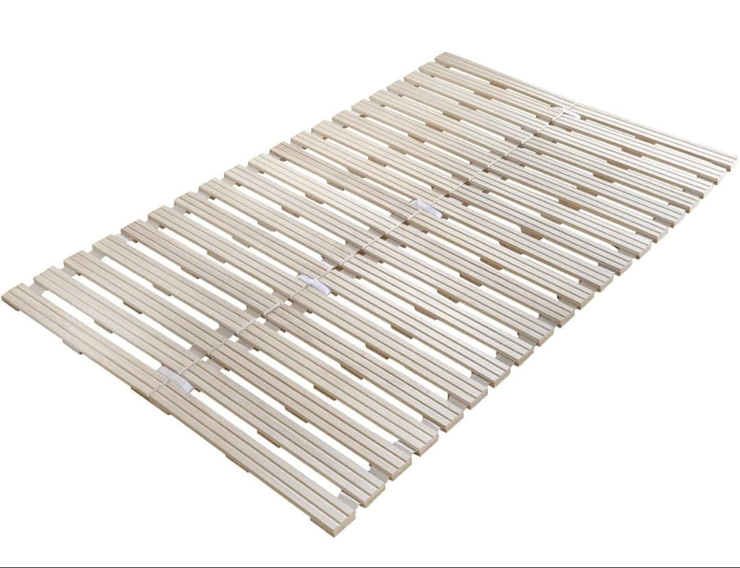 タンスのゲン ベッド ダブル すのこ ロール式【すのこ厚25㎜】 コンパクト