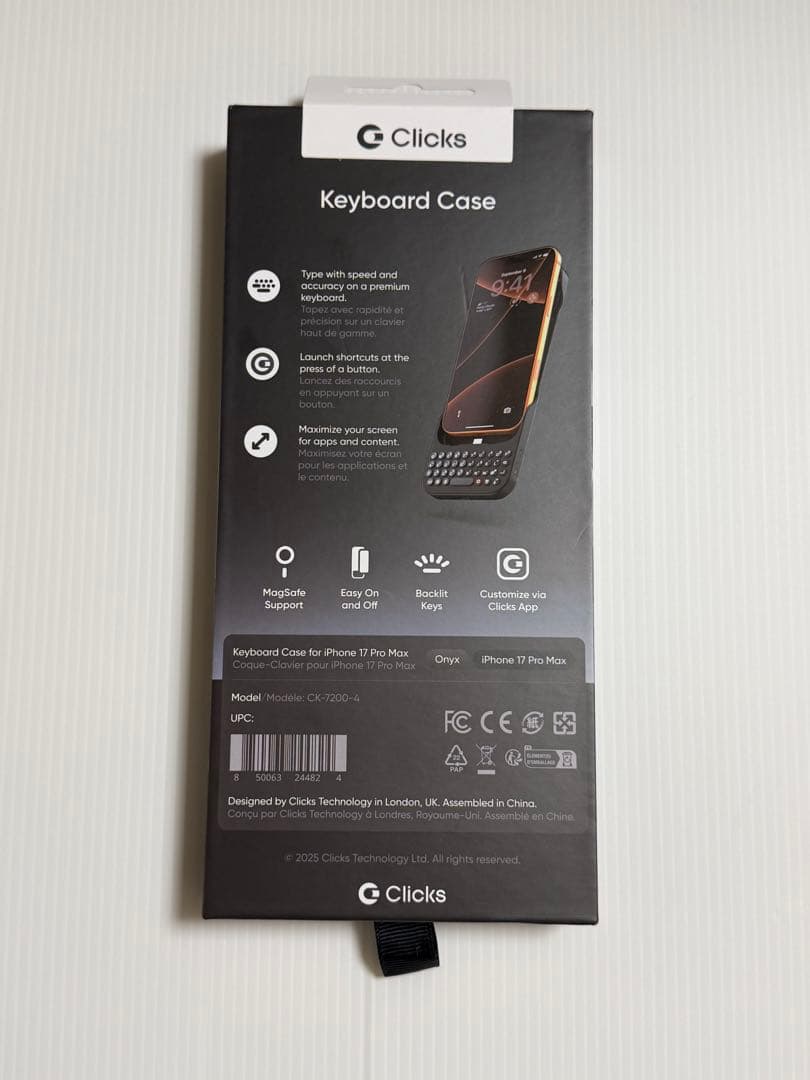 iPhoneアクセサリー Clicks Keyboard iPhone 17 Pro Max