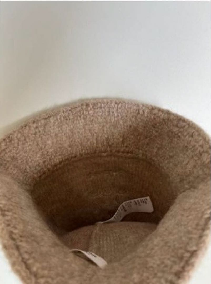 美品 CELINE セリーヌ トリオンフ アルパカウール クロシェハット 完売色