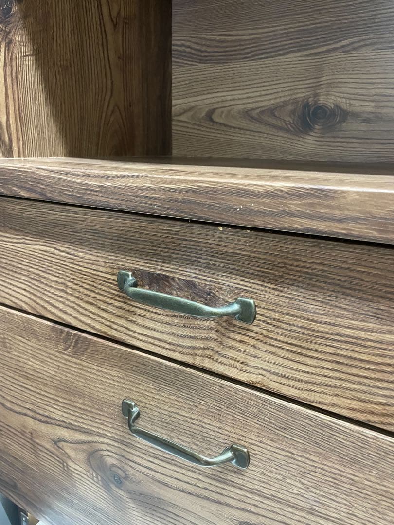 【Shin shin】木製食器棚 ダークブラウン 180×120