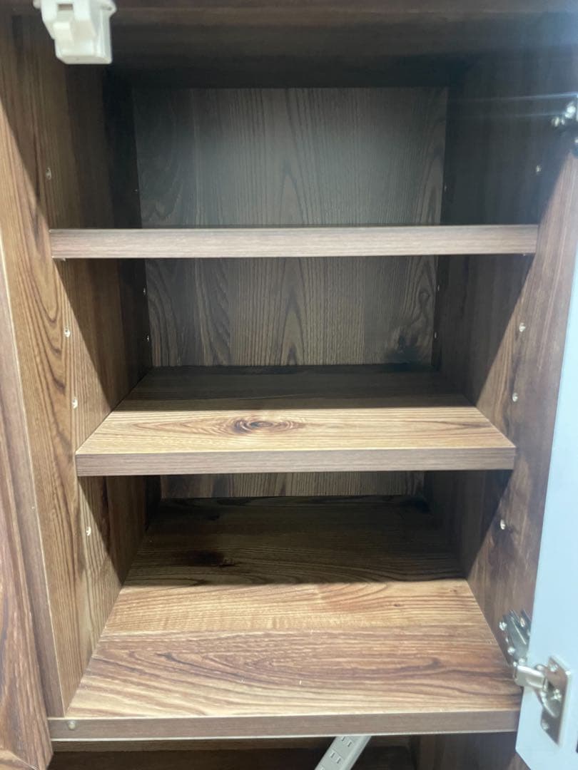 【Shin shin】木製食器棚 ダークブラウン 180×120