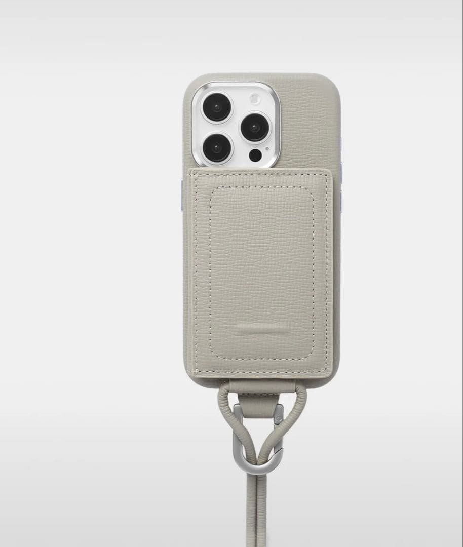 objects.io iPhone15Proケース+ウォレット　ホワイトベージュ