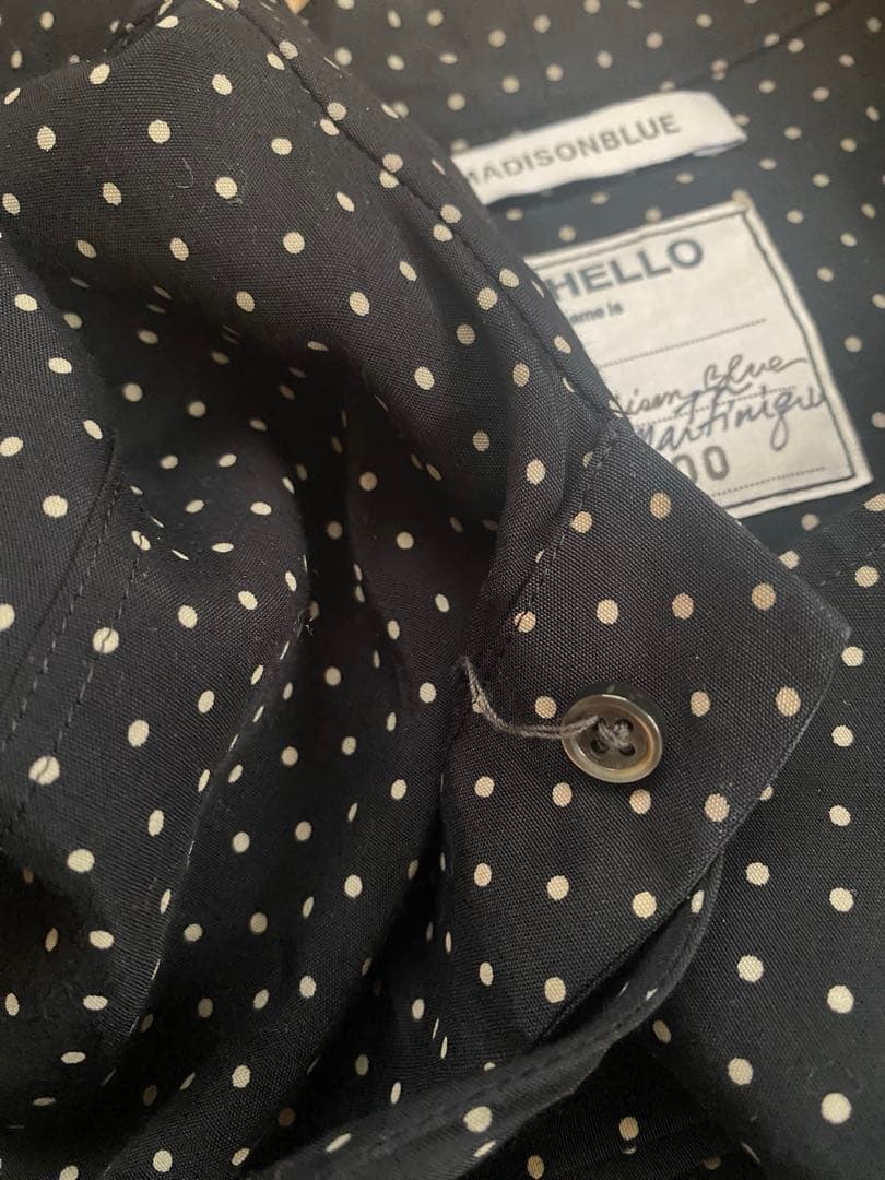 マルティニーク別注マディソンブルードットシャツワンピース