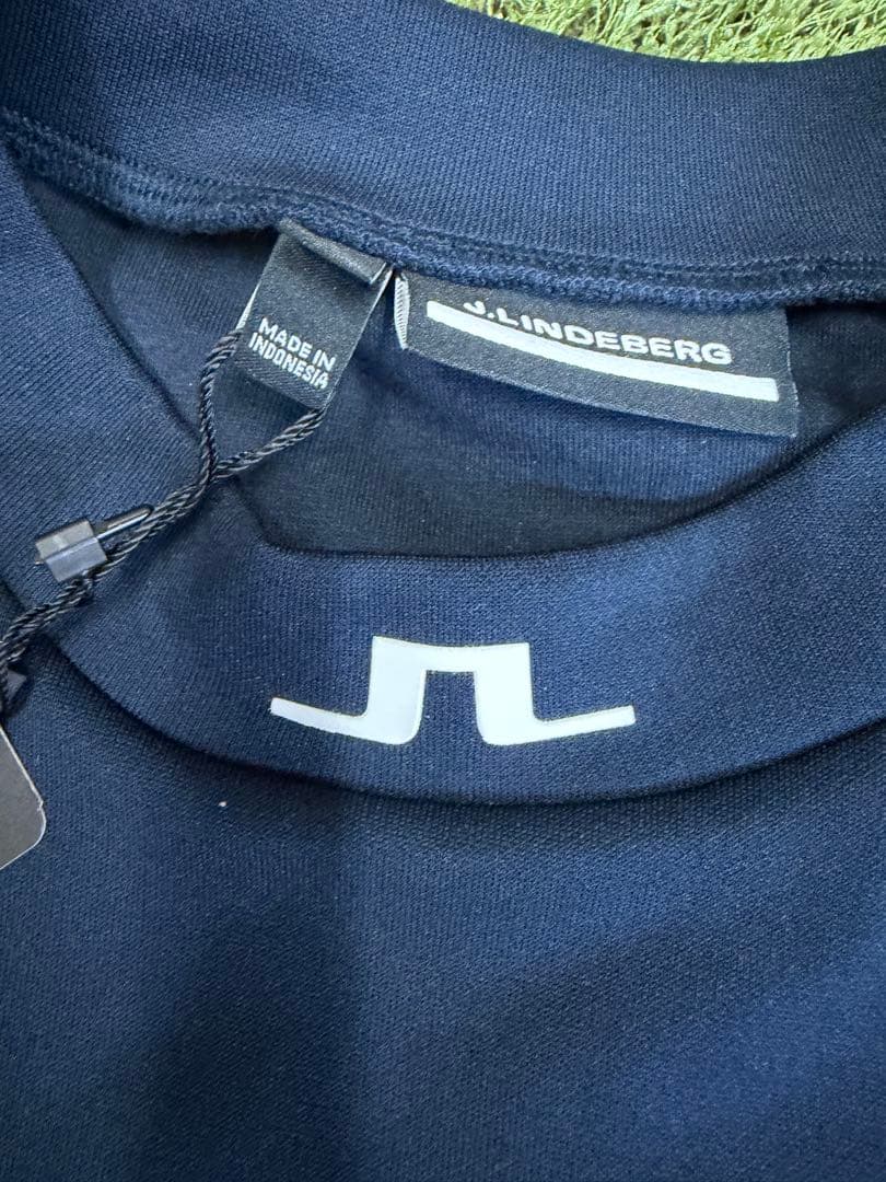 新品正規品【J.LINDBERG】半袖モックネックシャツ　※サイズの記載確認※