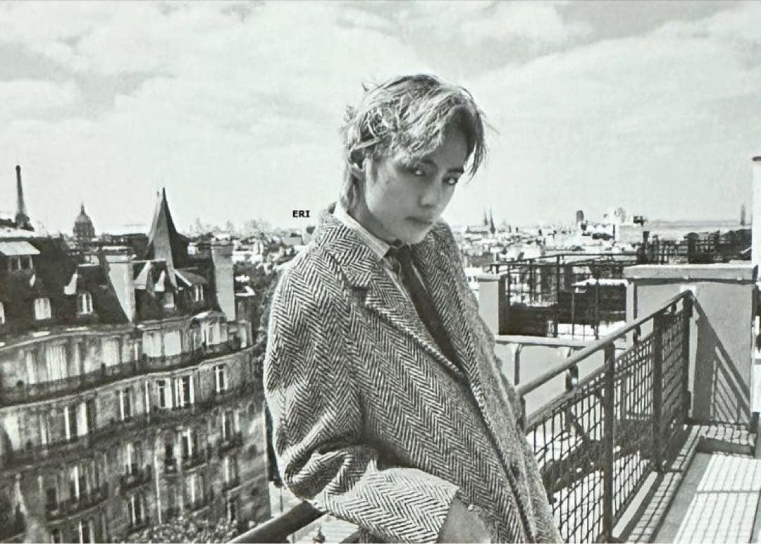 23AW CELINE ヘリンボーン ツイードチェスターコート BTS テテ